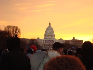 Sunrise over the Capitol on Inauguration Day 2013